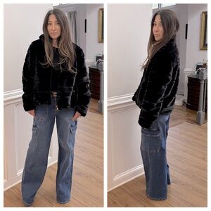 Fabulous Faux Fur Jacket with Side Pockets